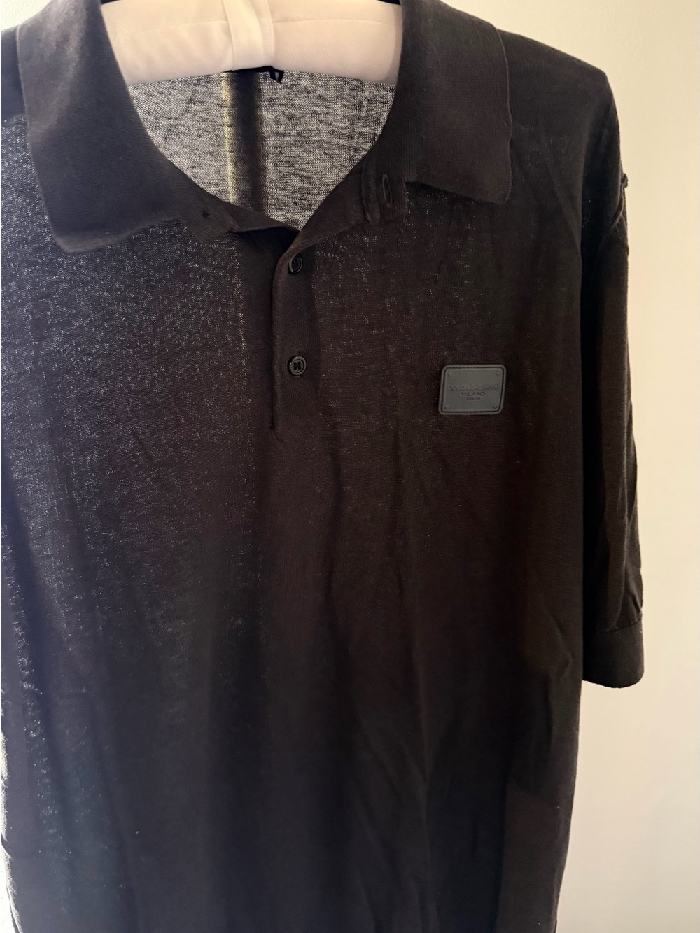 Dolce & Gabbana Black Men's Polo with Logo Patch